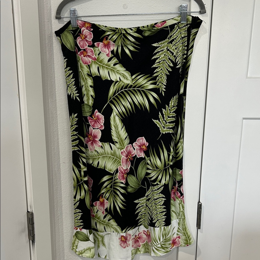 KAUA’IANA vintage women’s Floral Tropical Print Skirt vacation vintage Hawaii